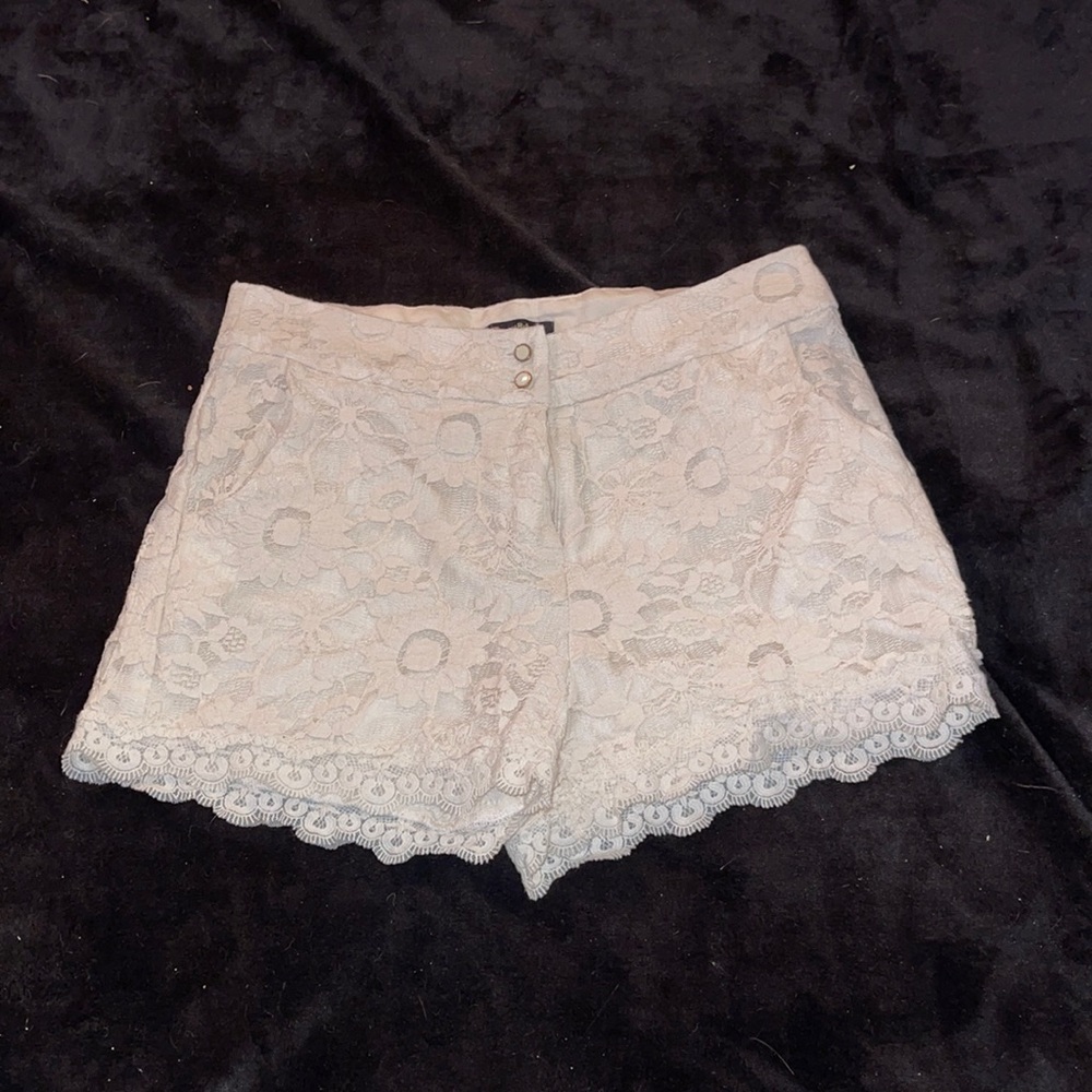 Lace White Shorts